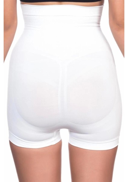 Modlive Beyaz Emay 2055 Yüksek Bel Masajlı Boxer Korse fiyatları