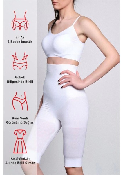 Modlive Beyaz Emay 2015 Yüksek Bel Double Uzun Paçalı Korse fırsatları