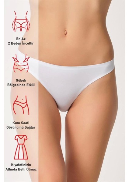Modlive Beyaz Emay 2802 Yapıştırma Lazer Kesim String Külot fırsatları