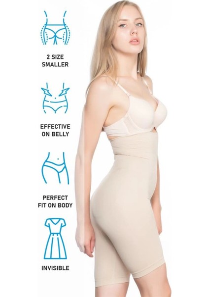 Modlive Ten Emay 2074 Yüksek Bel Desenli Double Uzun Paça Korse indirimleri