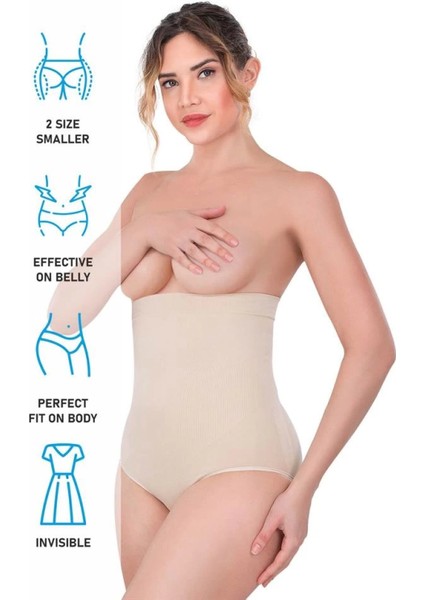 Modlive Ten Emay 2080 Yüksek Bel Çıtçıtlı Slip Korse fırsatları