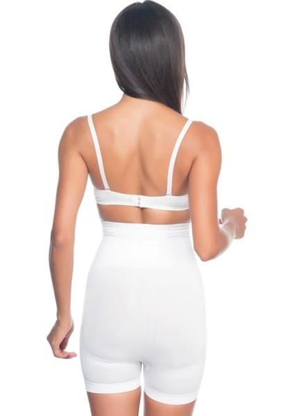 Modlive Beyaz Emay 2075 Yüksek Bel Desenli Double Kısa Paça Korse fiyatları