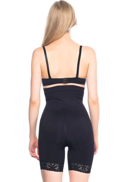 Modlive Siyah Emay 2027 Yüksek Bel Dantelli Paçalı Korse fiyatları