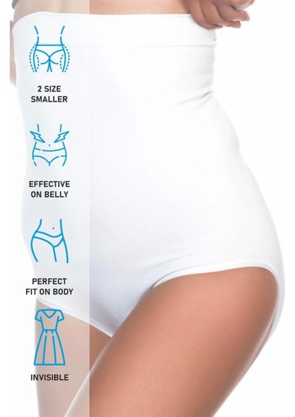 Modlive Beyaz Emay 2008 Yüksek Bel Slip Korse indirimleri