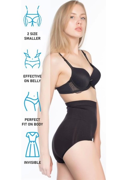 Modlive Siyah Emay 7024 Ince Yüksek Bel Slip Korse indirimleri