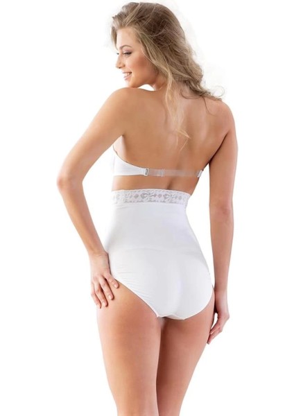 Modlive Beyaz Emay 2028 Dantelli Yüksek Bel Slip Korse modelleri