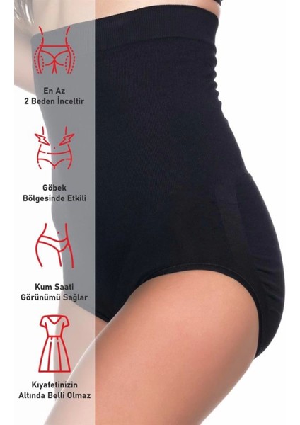 Modlive Siyah Emay 2008 Yüksek Bel Slip Korse fırsatları