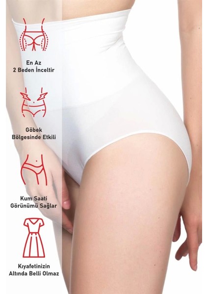 Modlive Beyaz Emay 2200 Pantolon Slip Korse fırsatları