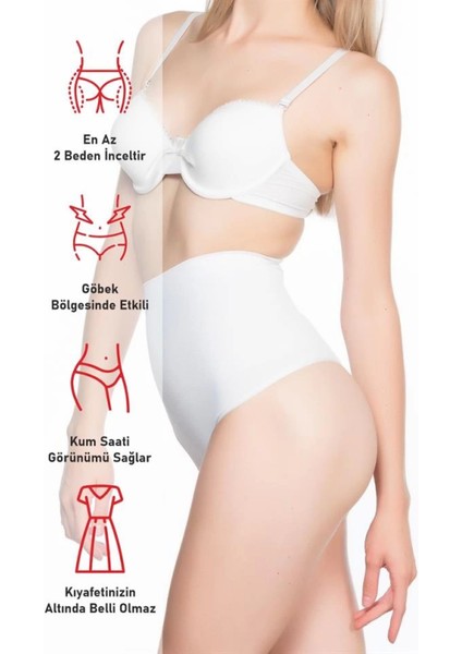 Modlive Beyaz Emay 2054 Masajlı String Korse fırsatları