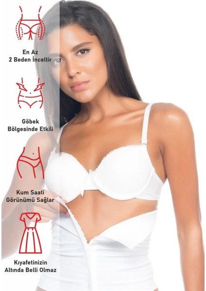 Modlive Beyaz Emay 2026 Agraflı Korse indirimleri