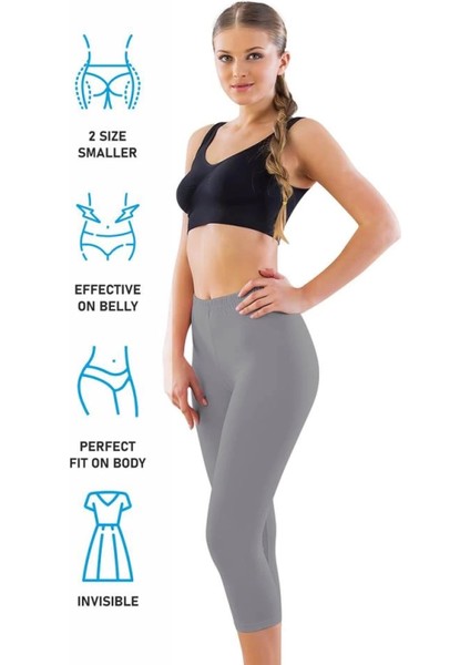 Modlive Gri Mı Emay 7300 Battal Kapri Tayt modelleri