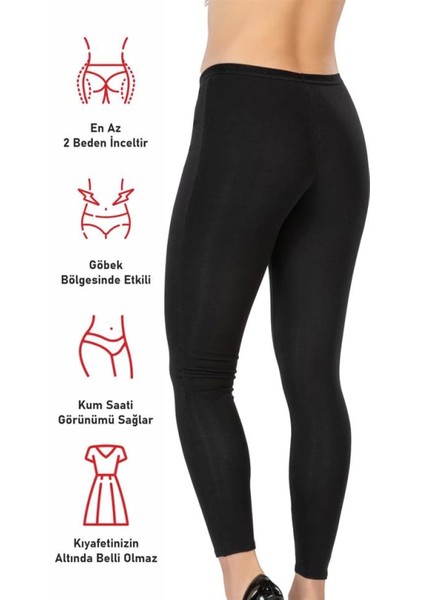 Modlive Siyah Emay 1434 Modal Cotton Termal Tayt modelleri