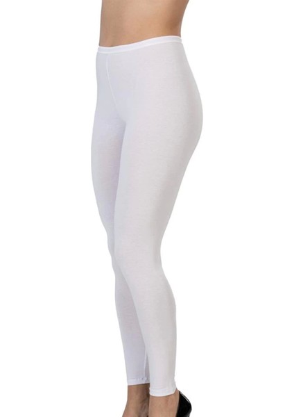 Modlive Beyaz Emay 1432 Modal Cotton Uzun Tayt