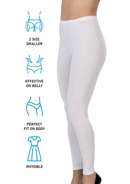 Modlive Beyaz Emay 1432 Modal Cotton Uzun Tayt fırsatları