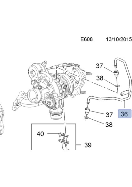 Insignia B D16SHT Motor Turbo Yağlama Borusu Psa Marka 55569223 fiyatları
