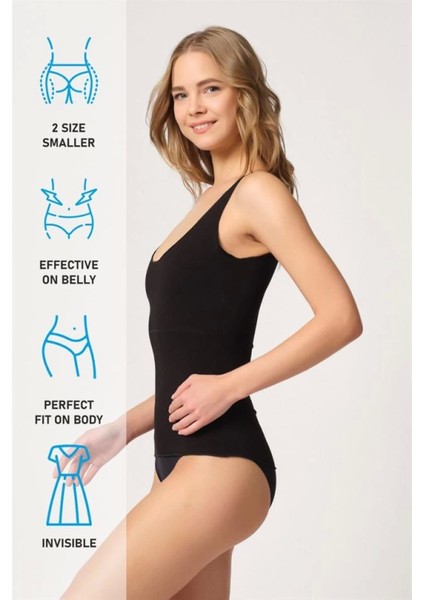 Modlive Siyah Emay 2815 Double Cotton Korse Atlet indirimleri