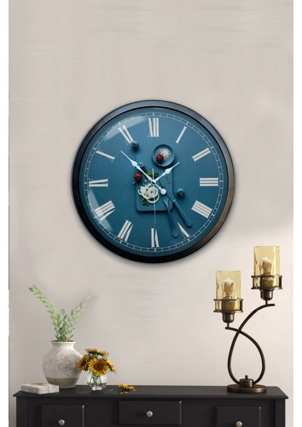 40 cm Siyah Modern Metal Mutfak Duvar Saati, Şık ve Şık Dekorasyon Parçası fiyatları