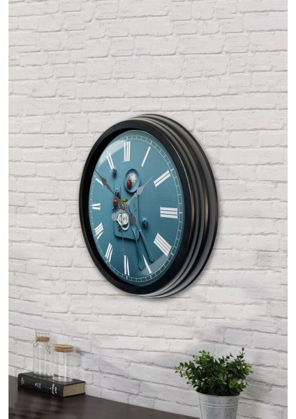 40 cm Siyah Modern Metal Mutfak Duvar Saati, Şık ve Şık Dekorasyon Parçası modelleri