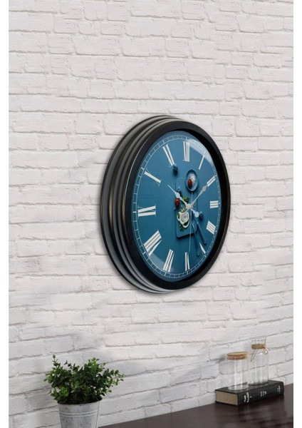 40 cm Siyah Modern Metal Mutfak Duvar Saati, Şık ve Şık Dekorasyon Parçası fırsatları