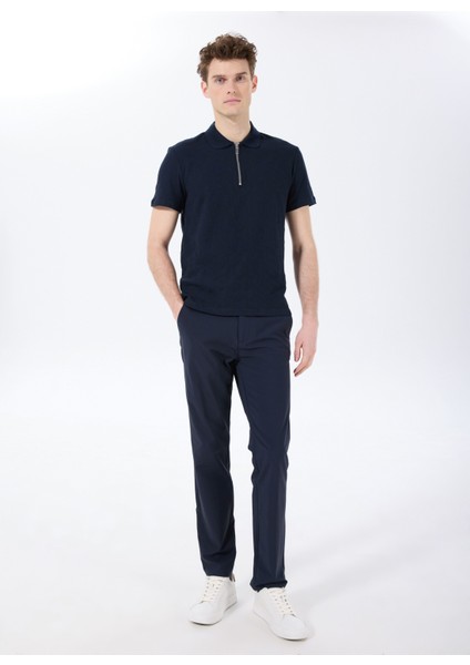 Bağlamalı Bel Normal Paça Lacivert Erkek Chino Pantolon FC5SM-PNT 2756