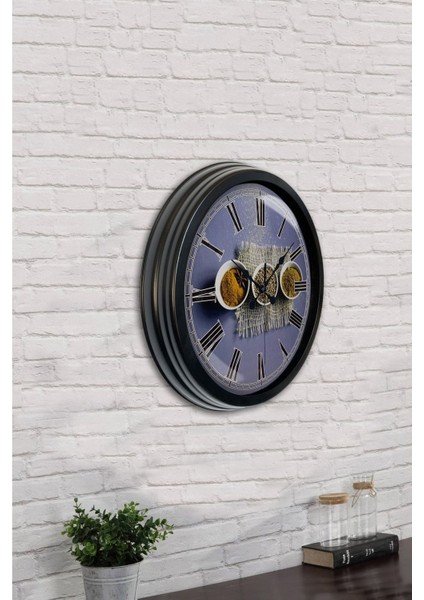 40 cm Siyah Metal Mutfak Duvar Saati, Modern ve Şık Tasarım fiyatları