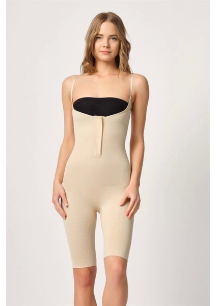 Modlive Ten Emay 2093 Ön Agraflı Göğsü Açık Paçalı Boy Korse