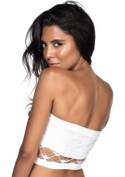 Modlive Siyah Emay 4050 Double Örgü Straplez Korse fiyatları