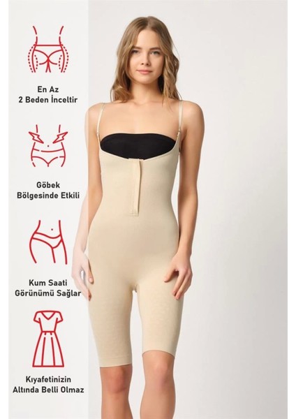 Modlive Ten Emay 2093 Ön Agraflı Göğsü Açık Paçalı Boy Korse fırsatları