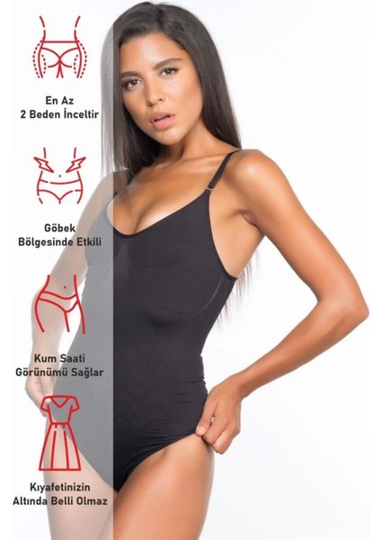 Modlive Siyah Emay 2072 Ince Body Korse fırsatları