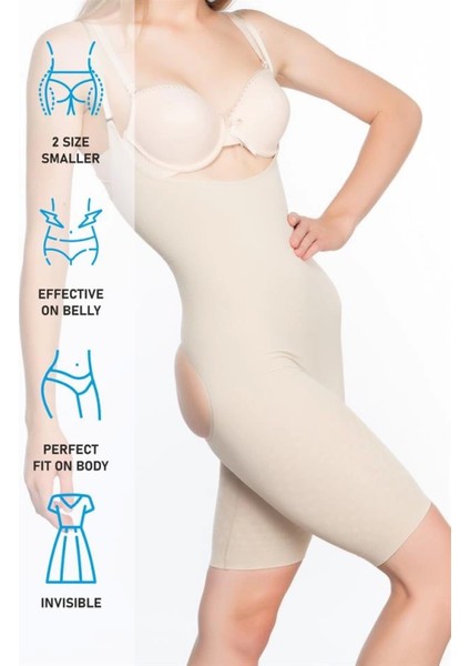 Modlive Ten Emay 2038 Popo ve Göğsü Açık Paçalı Boy Korse indirimleri