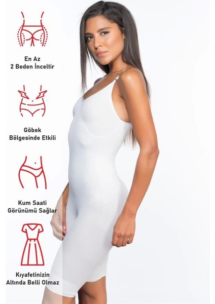 Modlive Beyaz Emay 2071 Ince Paçalı Boy Korse fırsatları