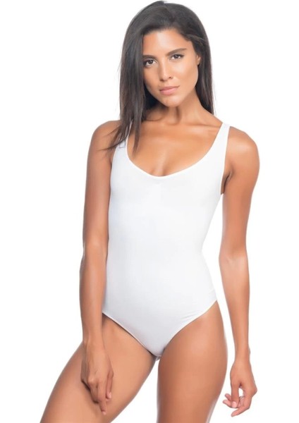 Modlive Beyaz Emay 2018 Kalın Askılı Body Korse modelleri