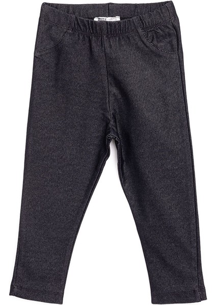 Kız Denim Görünümlü Tayt Kız Bebek