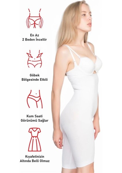Modlive Beyaz Emay 2013 Göğsü Açık Paçalı Boy Korse fırsatları