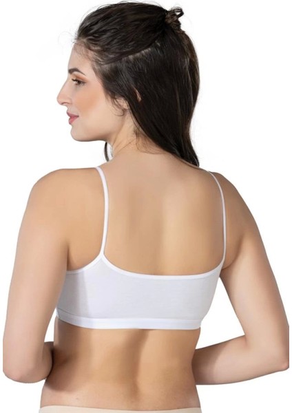 Modlive Beyaz Emay 1425 Modal Cotton Pedli Büstiyer