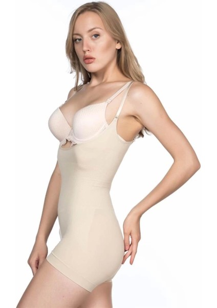 Modlive Ten Emay 2058 Göğsü Açık Kısa Paça Boy Korse