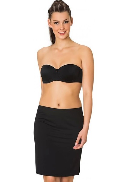 Modlive Siyah Emay 506 Midi Jüpon