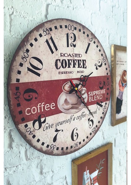 Renkli Yuvarlak Duvar Saati, Modern Ahşap Çerçeve, Mutfak ve Ofis Dekoru fırsatları