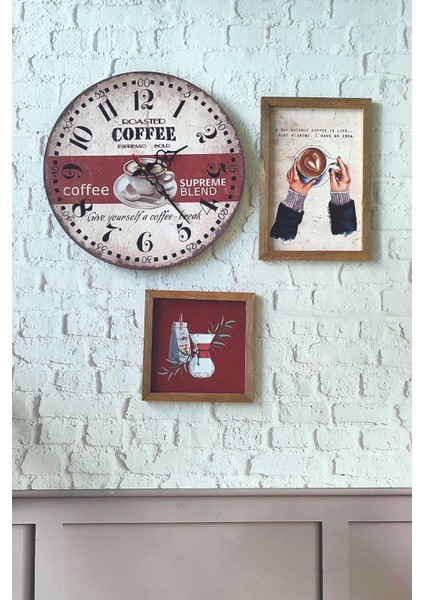 Renkli Yuvarlak Duvar Saati, Modern Ahşap Çerçeve, Mutfak ve Ofis Dekoru indirimleri