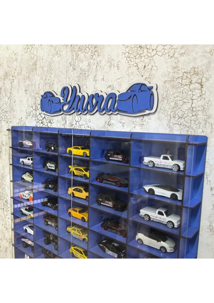 Pleksi Kapaklı 1/64 Ölçek 50ARAÇ Hotwheels Matchbox Metal Araç Uyumlu Model Oyuncak Araba Rafı