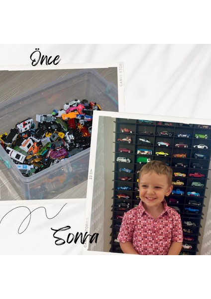 Pleksi Kapaklı 1/64 Ölçek 100 Araç Hotwheels Matchbox Uyumlu Model Oyuncak Araba Rafı,vitrini
