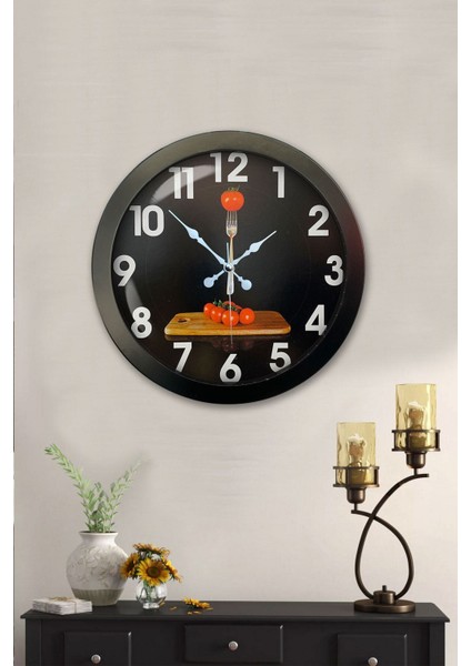 Modern siyah metal duvar saati, 36x36 cm, şık ve kullanışlı tasarım. fiyatları