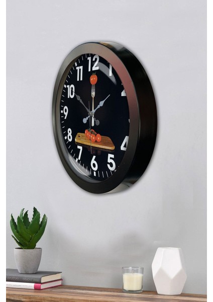 Modern siyah metal duvar saati, 36x36 cm, şık ve kullanışlı tasarım. modelleri