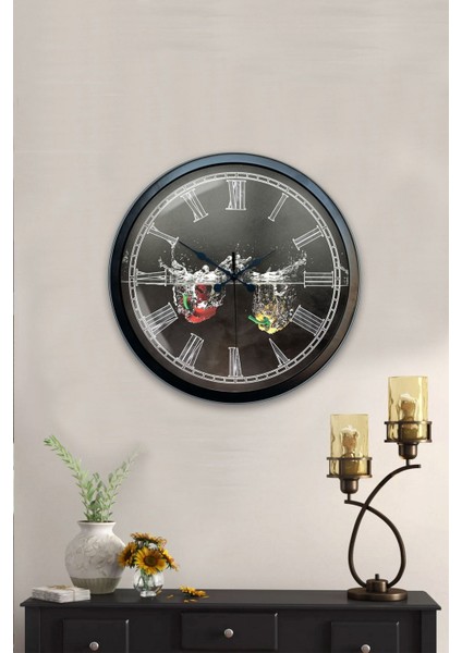 40 Cm Çok Renkli Geometrik Metal Mutfak Duvar Saati, 33x44 Boyut fiyatları