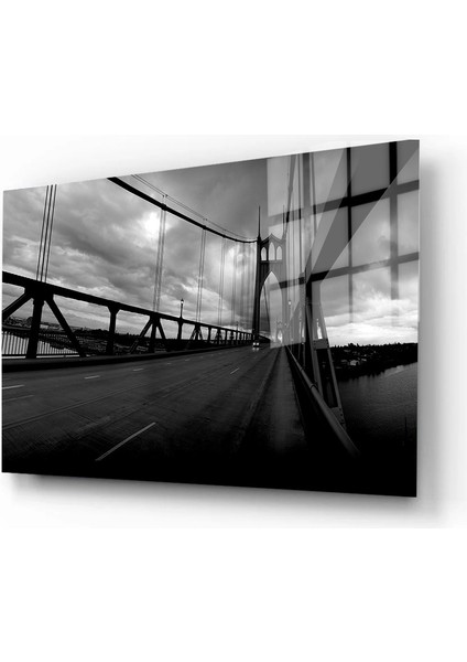 Şehirler ve Manzaralar, Yapay Zeka Destekli, 3D Dekoratif Baskı Yatay Cam Tablo 494 fiyatları