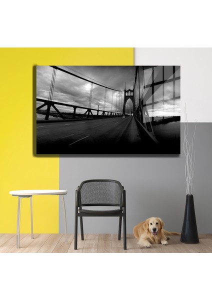 Şehirler ve Manzaralar, Yapay Zeka Destekli, 3D Dekoratif Baskı Yatay Cam Tablo 494 modelleri