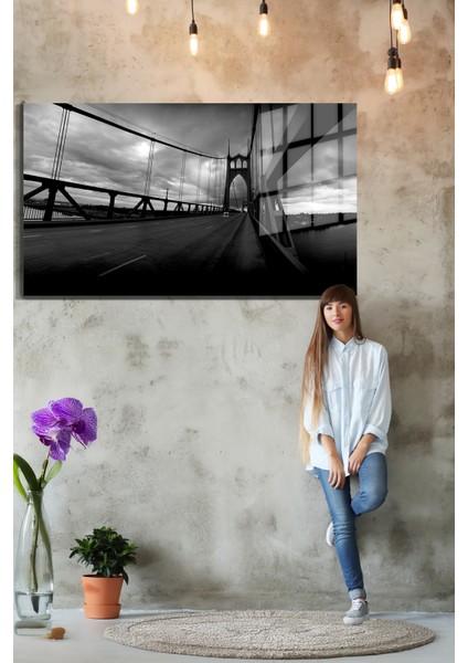 Şehirler ve Manzaralar, Yapay Zeka Destekli, 3D Dekoratif Baskı Yatay Cam Tablo 494 fırsatları