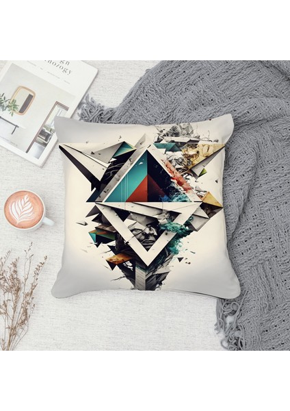 Çift Taraf Baskılı Gizli Di Özel Tasarım Süet Dokulu Kırlent Kılıfı Takımı 98