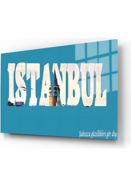 Şehirler ve Manzaralar, Yapay Zeka Destekli, 3D Dekoratif Baskı Yatay Cam Tablo 450