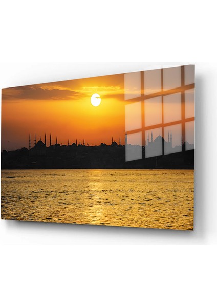 Şehirler ve Manzaralar, Yapay Zeka Destekli, 3D Dekoratif Baskı Yatay Cam Tablo 276 fiyatları